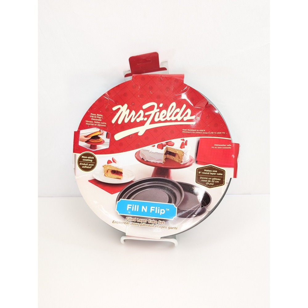 Mrs. Fields 2 Piece Fill N Flip Non-Stick Cake Pan 9.5" Filled Layer Deadstock